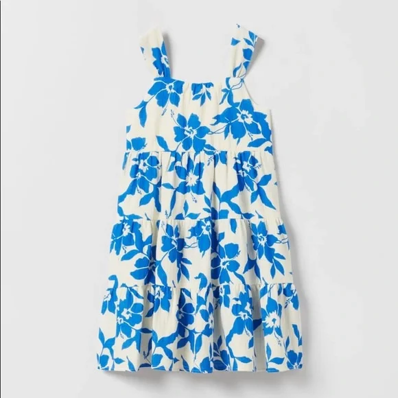 zara pleated floral dress Zara